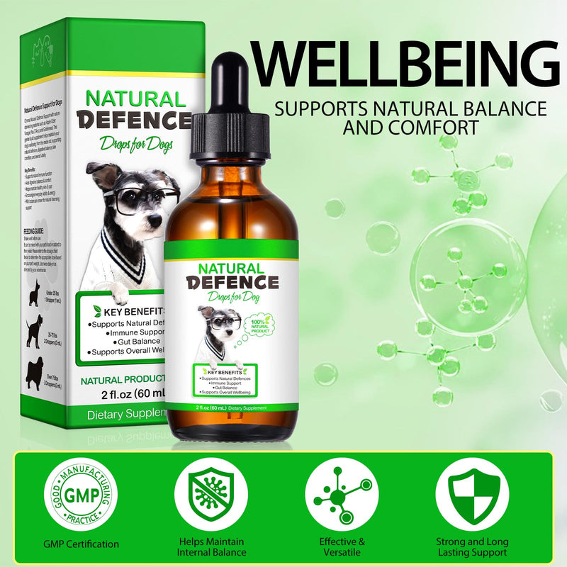 Plant-Based Wellness Drops for Dogs 60ml | Daily Liquid Supplement for Skin & Coat, Digestion, Immunity & Joint Support | All Breeds & Sizes | Natural Ingredients
