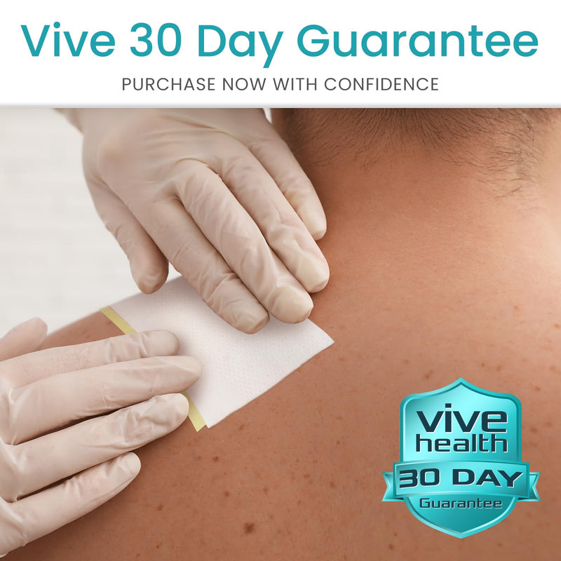 Vive Xeroform Petrolatum Dressing (5" x 9" - 25 Count) - Non-Adherent Wound Gauze Pads - Soft, Fine Mesh Gauze Patch for Wound Care, Burns, Lacerations, Skin Grafts & Surgical Incisions 5” x 9” (Pack of 25) - BeesActive Australia