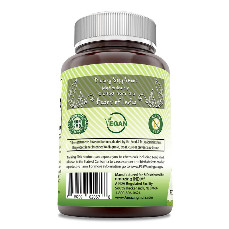 Amazing India Triphala (Natural Triphala Fruit) Supplement | 750 Mg per Serving | 120 Veggie Capsules | Non-GMO | Gluten-Free - BeesActive Australia