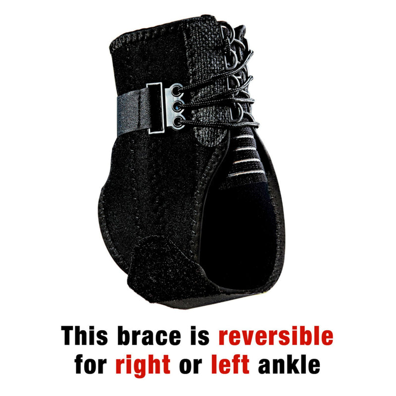 ACE Ankle Brace with Side Stabilizers, Adjustable, Black, 1/Pack 1 Count (Pack of 1)