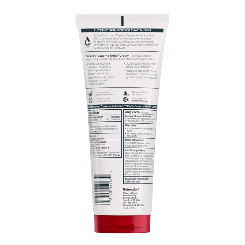 Eucerin Eczema Relief, Full Body Lotion, Moisturizing Eczema Cream with Colloidal Oatmeal (Skin Protectant) and Ceramide 3, 8 Oz Tube 8 Ounce (Pack of 1) - BeesActive Australia