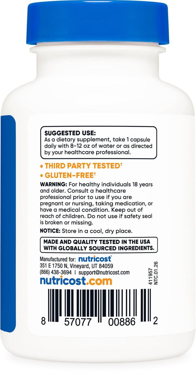 Nutricost Vitamin B2 (Riboflavin) 100mg, 120 Capsules, Gluten Free | GMO-Free 120 Count (Pack of 1)