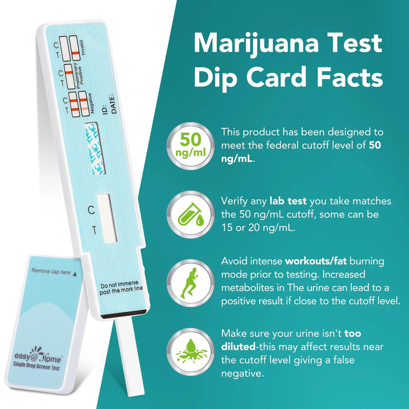 Easy@Home Marijuana (THC) Single Panel Drug Tests Kit - # EDTH-114 (20 Pack) 20 Count (Pack of 1) - BeesActive Australia