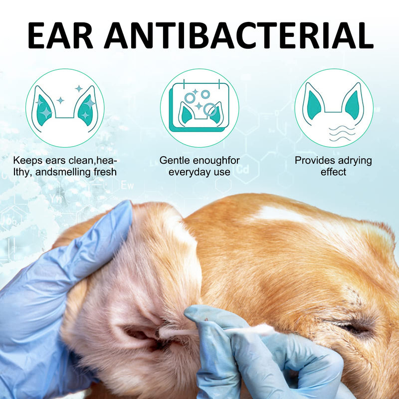 JSBNQRMZ Ear Cleaner for Dogs & Cats 50ml, Extra Strong Dog Ear Cleaner for Inflammation & Infections-Anti-FUNGAL Removal of Ear Powder for Pets, Ear Odor in Pets - BeesActive Australia