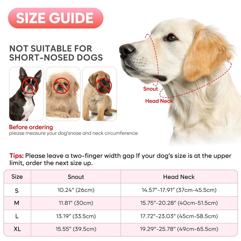Dog Head Collar, Printed No-Pull Headcollar, Adjustable Dog Head Halter Gentle Lead with Safety Link, 3 Colors Muzzle Leash for Small Medium Large X-Large Dogs Easy Walks(Large, Mimosa) - BeesActive Australia
