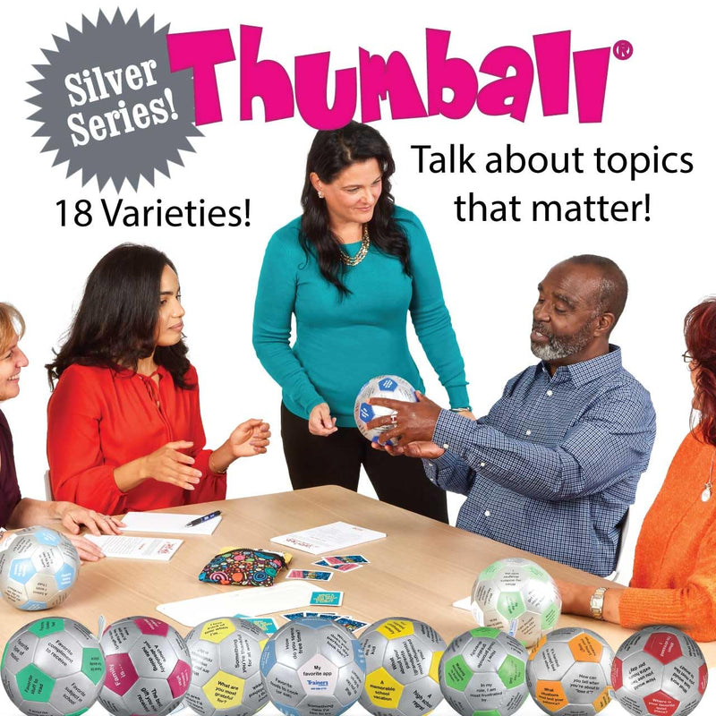 Trainers Warehouse 6" Thumball Collection, 32 Prompts for Conversation, Team Building, Relationship and Training Getting to Know You