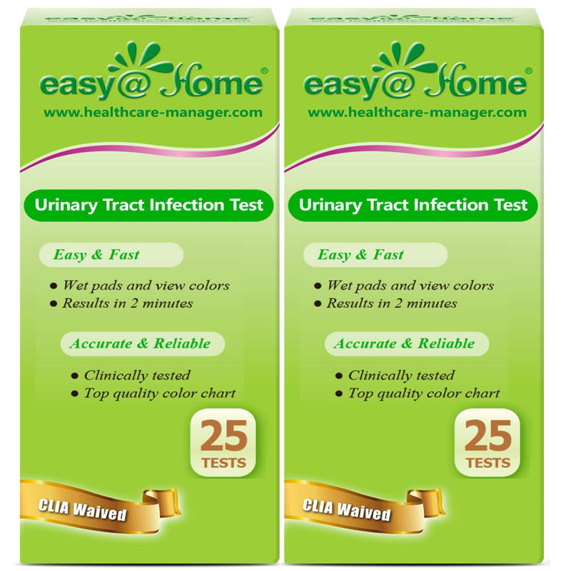 Easy@Home 50ct UTI Infection Test Strips, at Home UTI Urinalysis Testing Strips for Women Urinary Tract Bladder Health, Highly Accurate Urine Testing (UTI-50Pcs) 50 Count