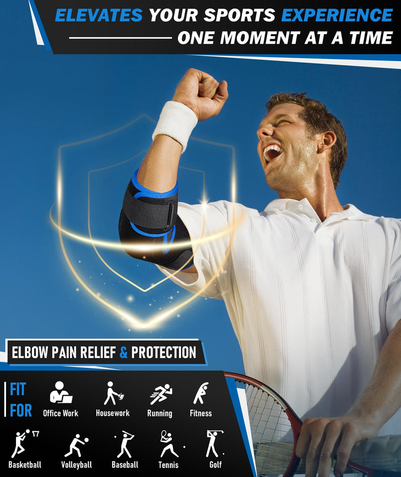 Elbow Brace for Tennis Elbow & Tendonitis- Adjustable Compression Sleeve Strap for Sports Injury, Bursitis, Arthritis Pain Relief, Elbow Support for Men & Women - BeesActive Australia