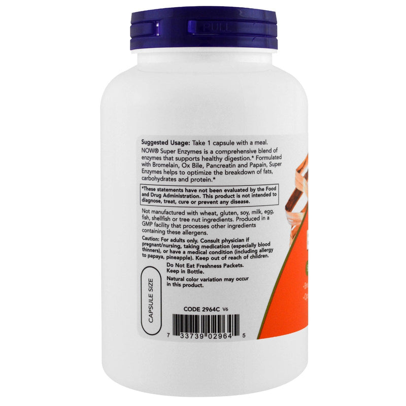Now Foods Super Enzymes 180 Capsules, 2 Pack 180 Count (Pack of 2)