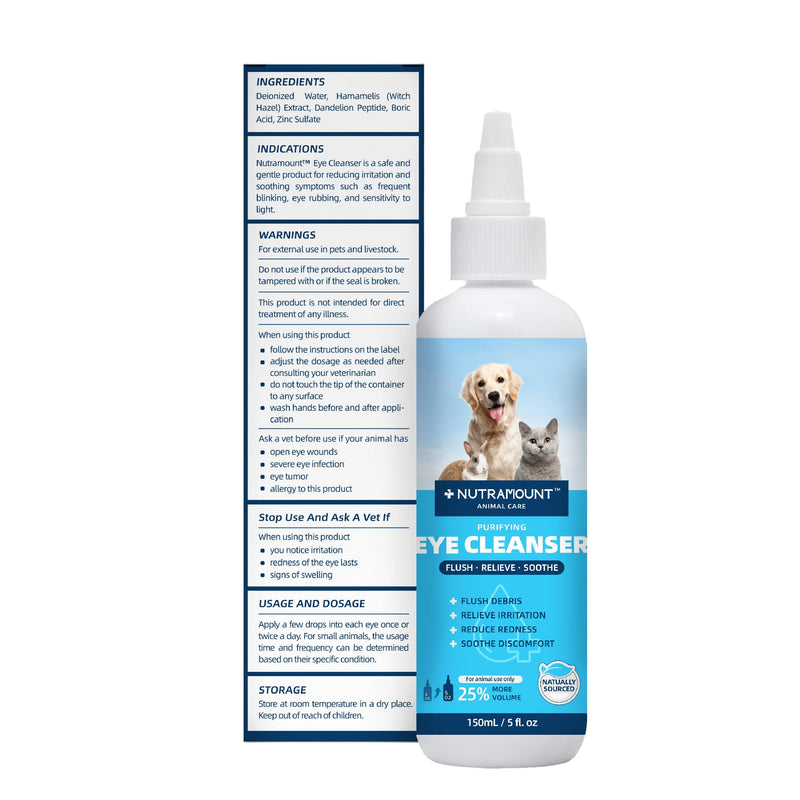 Eye Cleanser 150ml/5 fl.oz for Dogs, Cats, and Livestock Deep Clean Eye Solution 1 Piece