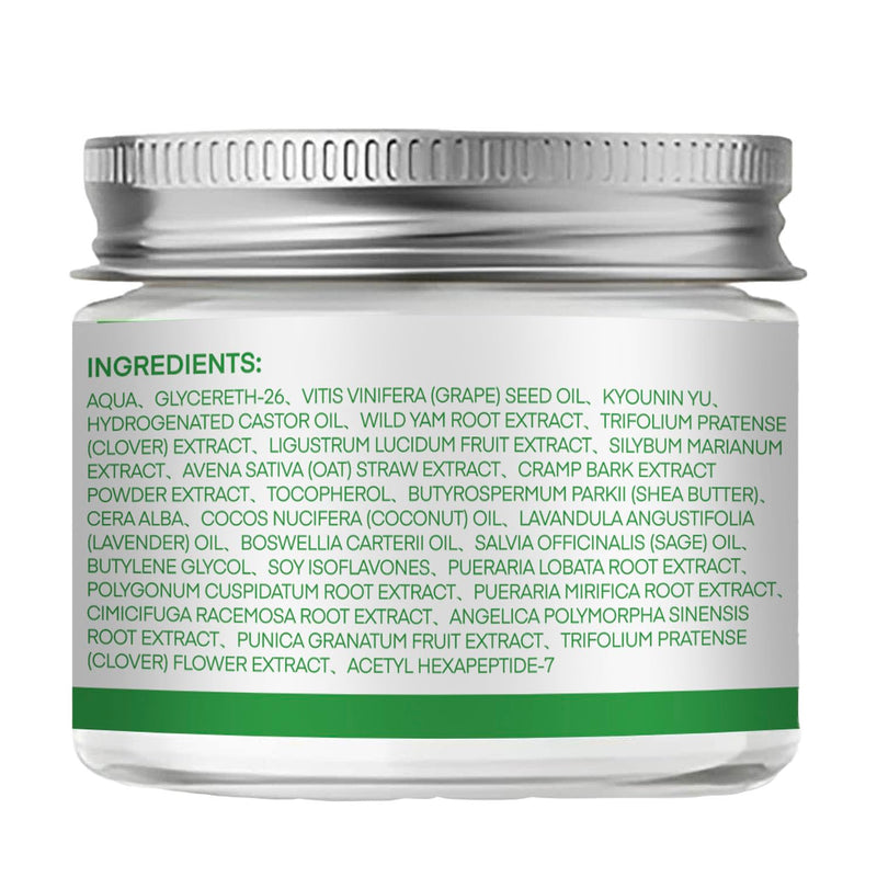 Wild Yam Cream Hormone Balance: Natural Formula for Menopause Relief & Menstrual Support Like Hot Flashes Night Sweats -2 Oz