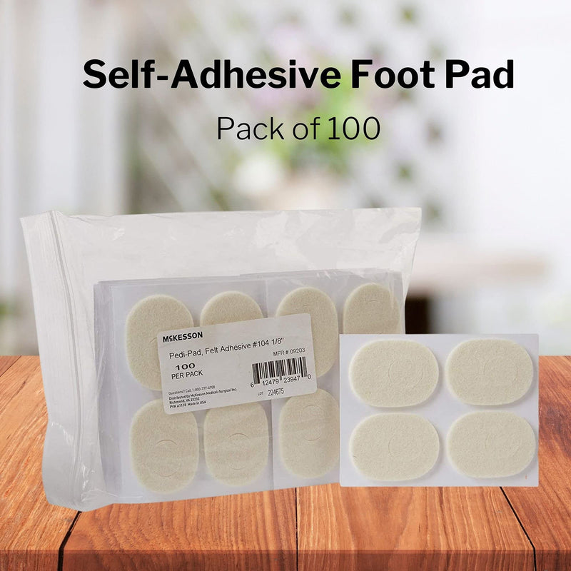 McKesson Pedi-Pad Felt Adhesive, Foot, Size 104, 1/8 in, 100 Count - BeesActive Australia