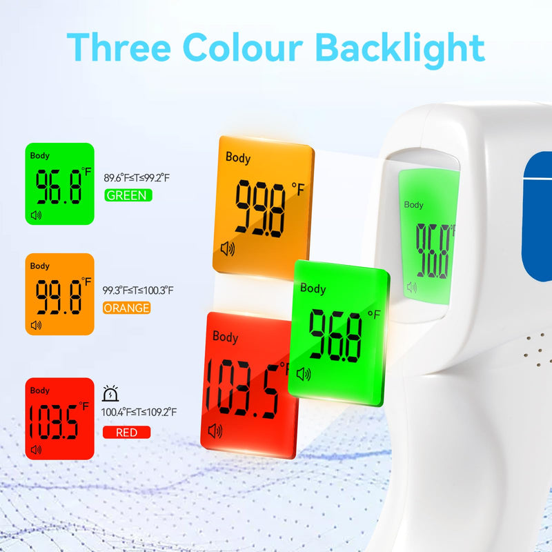 Berrcom Thermometer, 3 in 1 Contactless Infrared Fever Check Thermometer for Forehead, Ideal for Baby, Infant, Kids, and Adults, Batteries Not Included, JXB-178 (White) White
