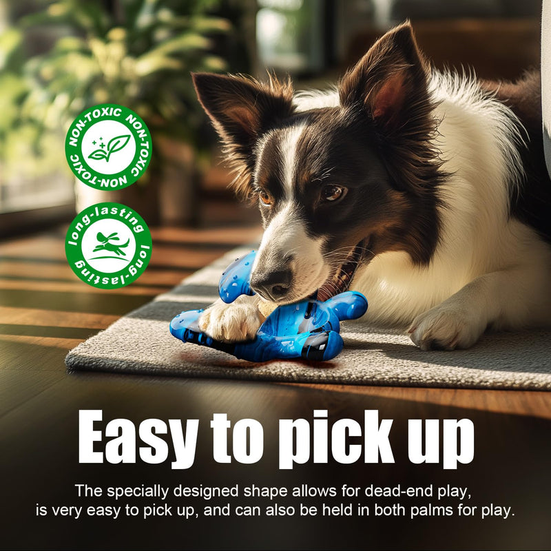 Dog Toys for Aggressive Chewers, Dog Toys for Large Dogs, Tough Nylon Crab-Shaped Dog Chew Toys with Bacon Flavor, Chew Toys for Aggressive Chewers, Blue - BeesActive Australia