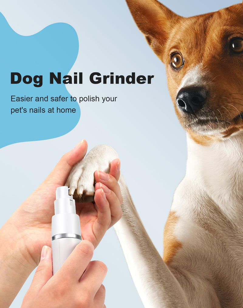 3 in 1 Small Dog Grooming Kit, 2 Speed Rechargeable Dog Hair Clippers with Guards, Low Noise Electric Dog Paw Trimmer & Nail Grinder, Cordless Pet Shaver for Small Dogs and Cats(White) White - BeesActive Australia