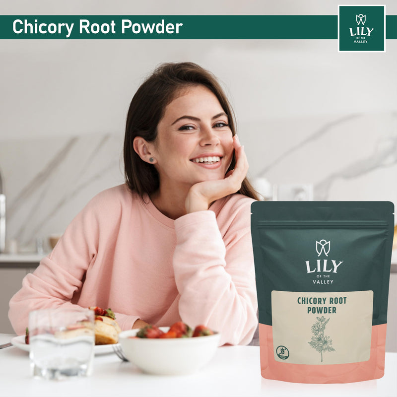 Lily of the Valley Chicory Root Powder - Soluble Fiber Powder - Dissolves Instantly in Hot Water or Milk - Vegan & Gluten-Free - Packed in Resealable Pouch (16oz, 453g) 16 Ounce - BeesActive Australia
