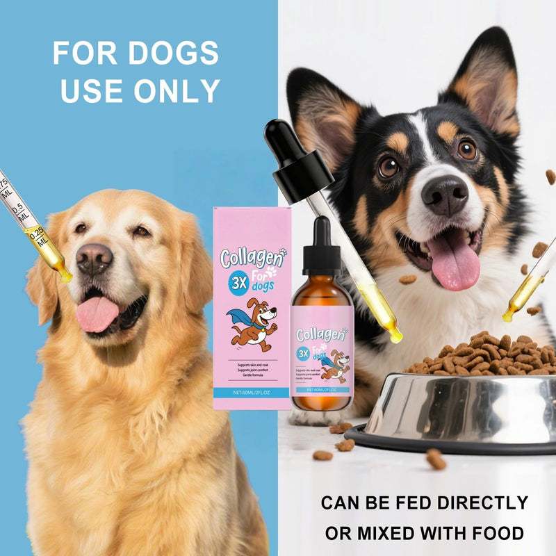 60ml Collagen for Dogs,Liquid Dog Collagen Drops,Quick Absorption C ollagen Drops for Digestion,Skin,Coat,Supports Joint Mobility,Itch Skin Relief