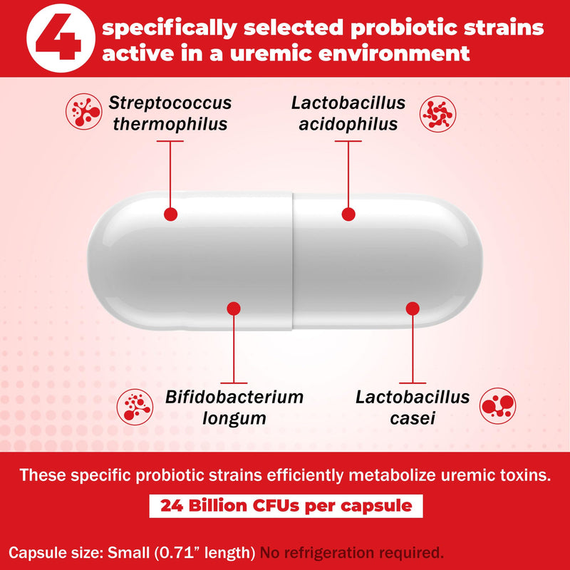 Kidney Health Supplement for Dogs & Cats | Probiotic Pet Wellbeing | Kidney Supplement | Help Support Kidney Function & Manage Renal Toxins | Renal Care Supplement Capsule 120ct
