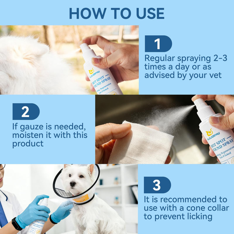 Hot Spot Treatment, Itch Relief Spray for Dogs and Cats. Relives Scratching, Sores, Rashes, Itchy Skin and Paw Licking, with Aloe and PHMB, 8 Fl Oz