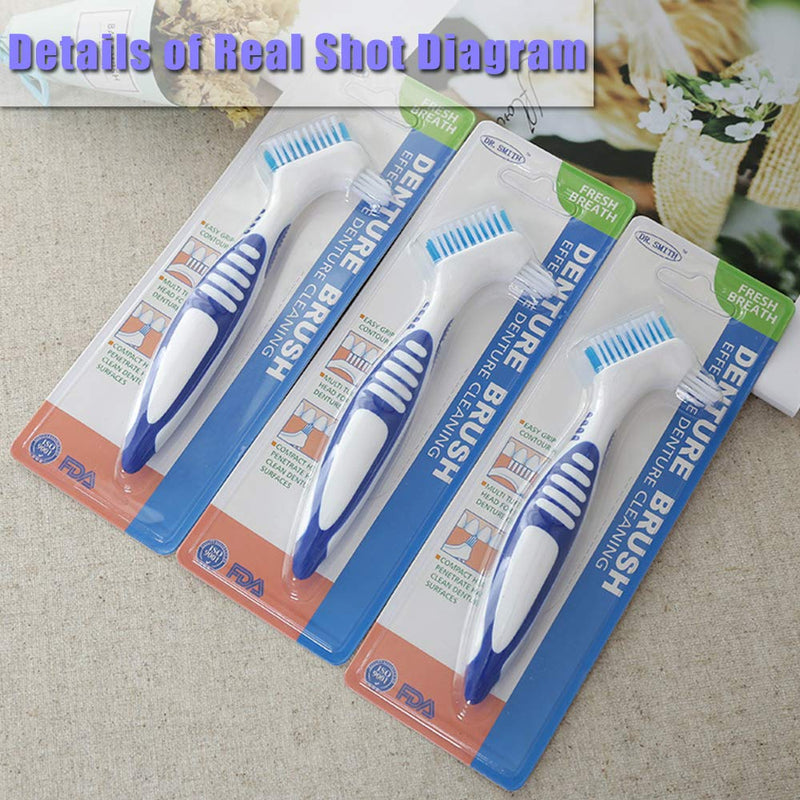 4 Pcs Denture Brushes with Double Sided Denture Cleaning Brush Heads for Denture Care (4Pcs) 4pcs - BeesActive Australia