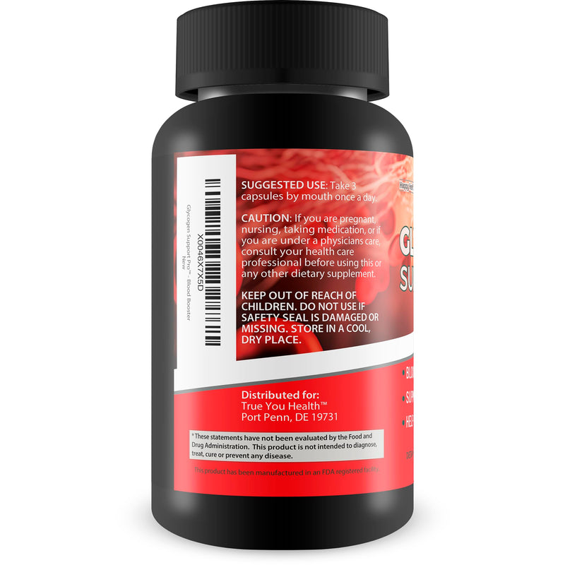Glycogen Support Pro - Our Best Pancreas Support Antioxidant Blood Health Blood Circulation Supplements - Blood Supplement W/Magnesium Turmeric Vitamin D Vitamin C D Zinc Blood Balance Blood Booster
