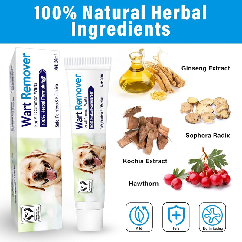 Dog Wart Remover Cream, Natural Dog Skin Tag Remover Treatment, Rapidly Eliminates Skin Tag & Wart Remover for Dogs, No Harm & Pain-Free Dog Warts Removal 1 Pack - BeesActive Australia
