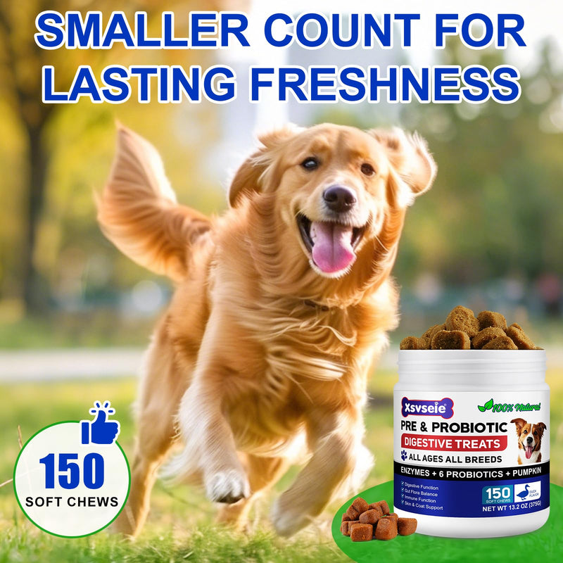 Probiotics for Dogs, Dog Probiotics for Gut Health, Dog Probiotic Supplements, dog probiotics and Digestive Enzymes with Prebiotics, Digestive Support & Itchy Skin Relief,Allergies,Reduce Diarrhea,Gas