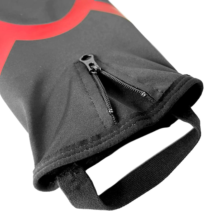 UNBROKENSHOP Shin Sleeves Pro Red 7mm Neoprene, Weightlifting, Deadlift, Rope Climb, Box Jumps for Men and Women, Single Large-X-Large