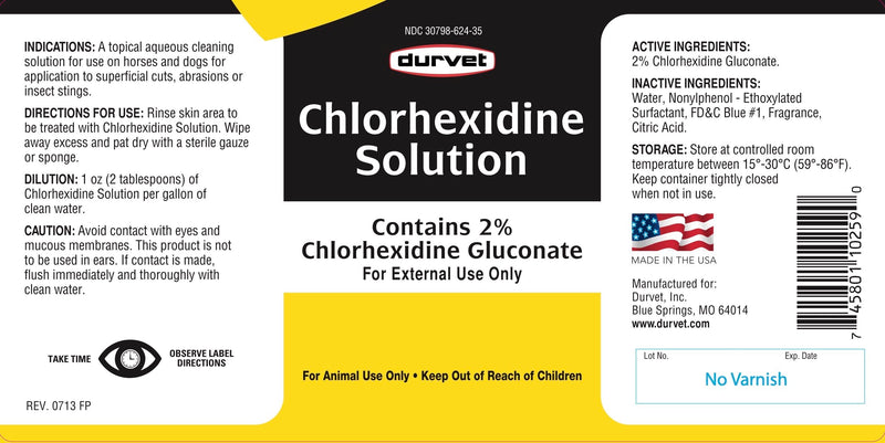 Durvet 3 Bottles of Chlorhexidine Solution, 16 Ounces Each, for Cleaning Superficial Wounds on Dogs and Horses - PawsPlanet Australia