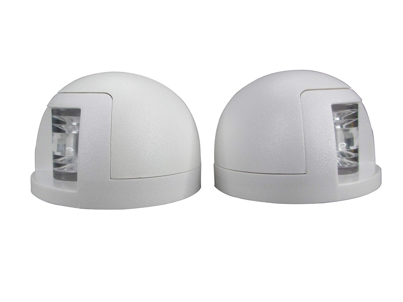 Pactrade Marine Boat Navigation Lights Red and Green LED Side Lights (Horizontal Mount) - 2 NM White Housing | Green Starboard Red Port Navigation Lights for Boats LED - BeesActive Australia