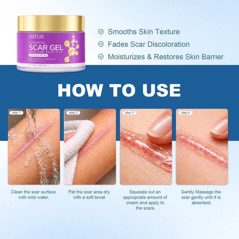 Scar Cream,Silicone Scar Gel,Helps Reduce Surgical Scars,Acne,Burn,Keloids Bump,Stretch Marks, Advanced Scar Removal Cream for Old and New Scars (1.59oz) 1.59 Ounce - BeesActive Australia