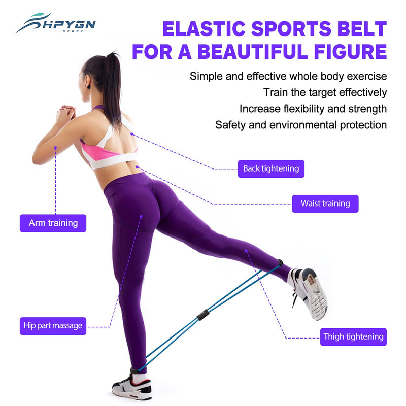 HPYGN Resistance Bands, Figure 8 Exercise Bands for Women Men, 8 Shaped Resistance Bands for Arms, Chest Expander, Yoga Gym Fitness Pulling Rope 8 Word Elastic for Exercise Muscle Training Tubing red, blue, green - BeesActive Australia