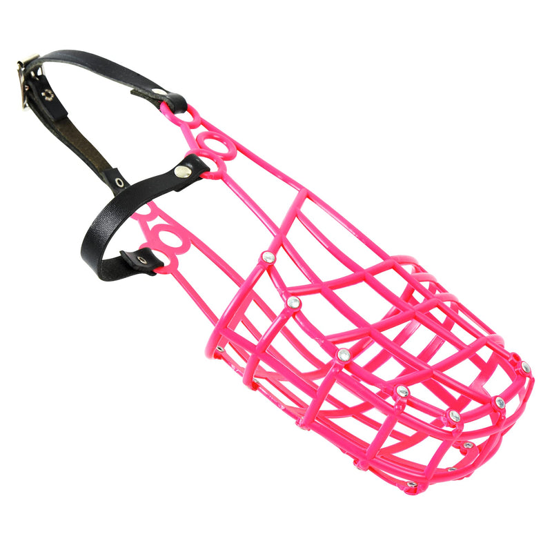 Don Pare 107 Greyhound Racing Muzzle in Pink Lurcher Sloughi Saluki Dogs with Long Slim Snout Shapes - BeesActive Australia