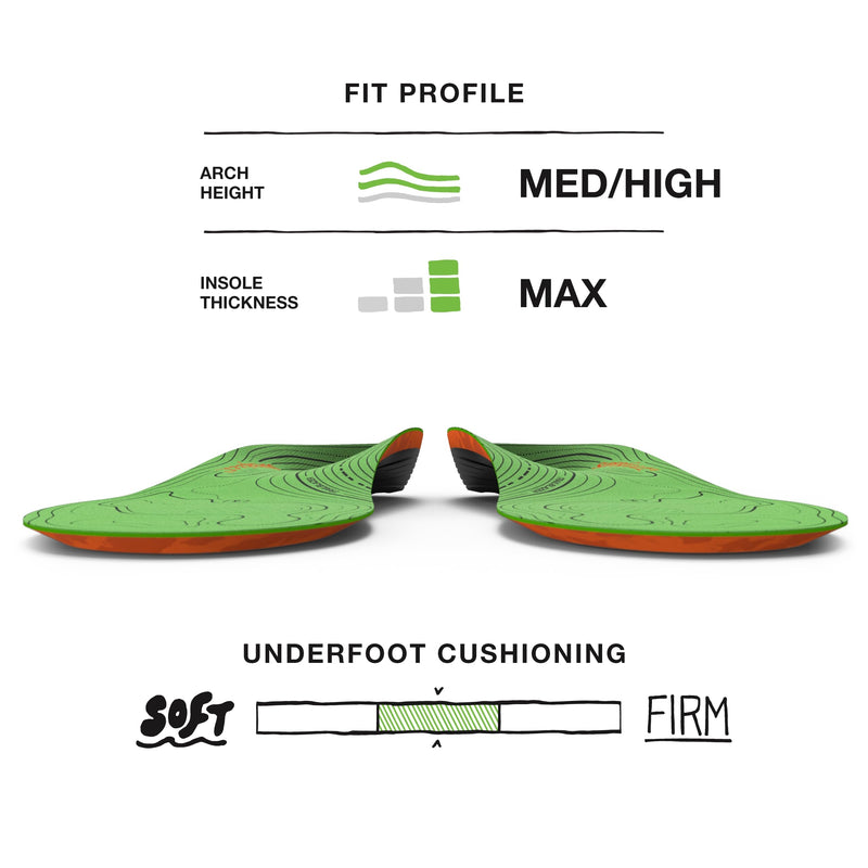 Superfeet Hike Support Insoles for Hikers with High Arch Support & Carbon Fiber Stabilizer - 9.5-11 Men, 10.5-12 Women Pine Men: 9.5 - 11 / Women: 10.5 - 12 - BeesActive Australia