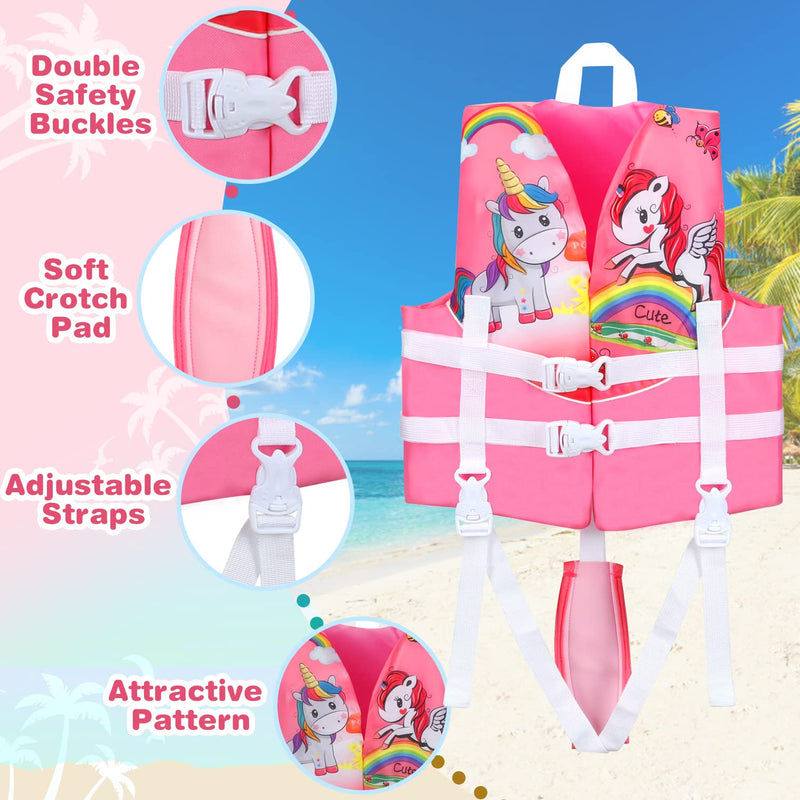 Toddler Swim Vest, Kids Pool Float Jackets Baby Swim Float for Kids 20-70 lbs, Floaties Vest Swimming Aid for 1-7 Years Old Boys Girls Pink Large - BeesActive Australia