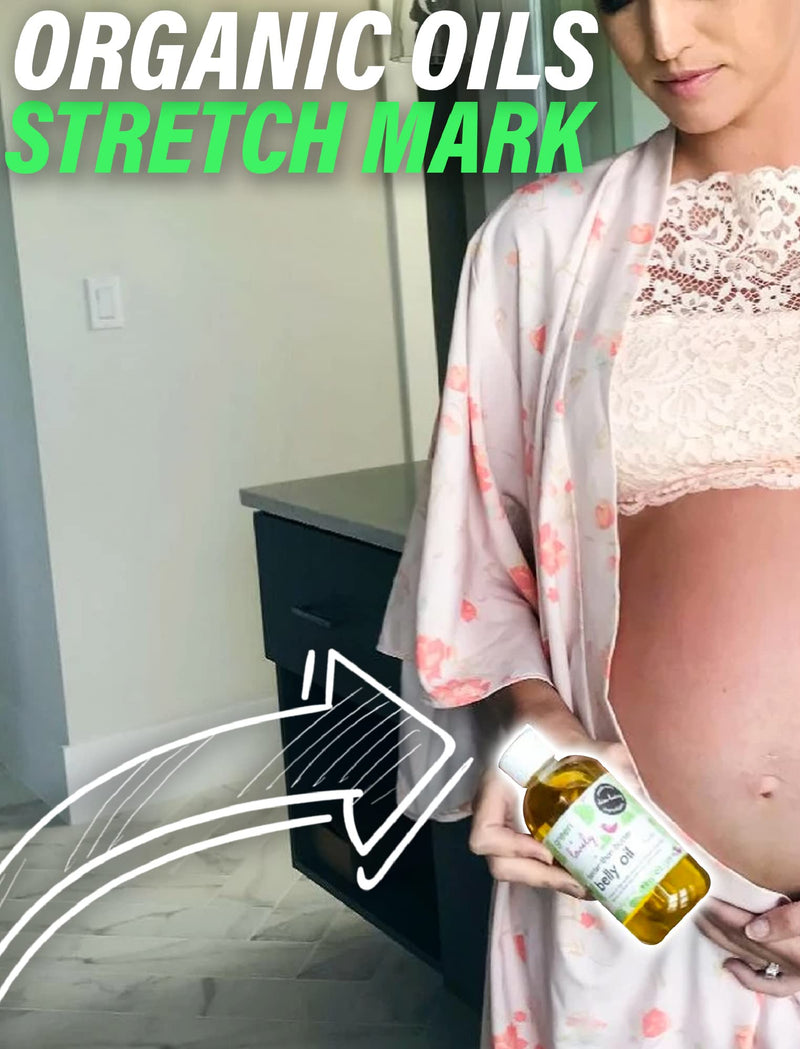 Green + Lovely Better than Butter Belly Oil Pregnancy Stretch Mark Prevention, Stretch Mark Cream, Pregnancy Must Haves, Pregnancy Essential, Enhanced Vitamin E Skin, 9 Fl Oz Island Coconut - BeesActive Australia