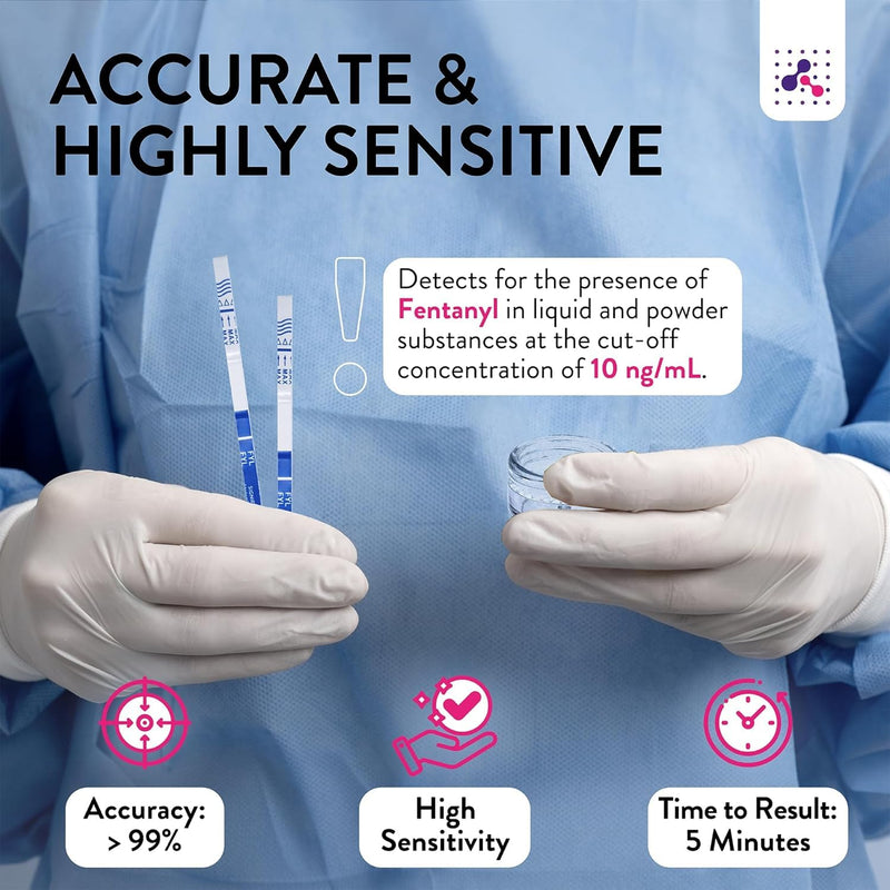 Signify Analytics Fentanyl Test Kit for Pills, Powders, and Liquids | Includes 5 Fentanyl Test Strips | Signify Analytics Ultra-Sensitive Fentanyl Test Strips for Drug Testing - BeesActive Australia
