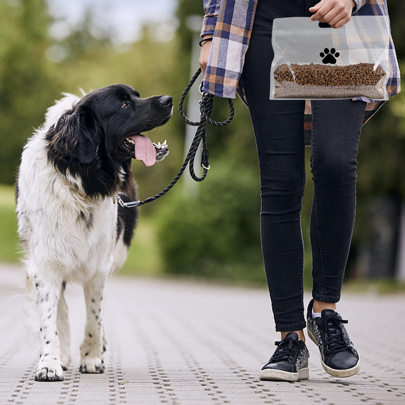 30pcs Travel Dog Food Container,Dog Food Bag,Stand Up Pet Food Storage Bag,Dog Cat Food Travel Bag with Handle,Portable and Waterproof Pet Kibble Container,Dog Camping Essentials - BeesActive Australia