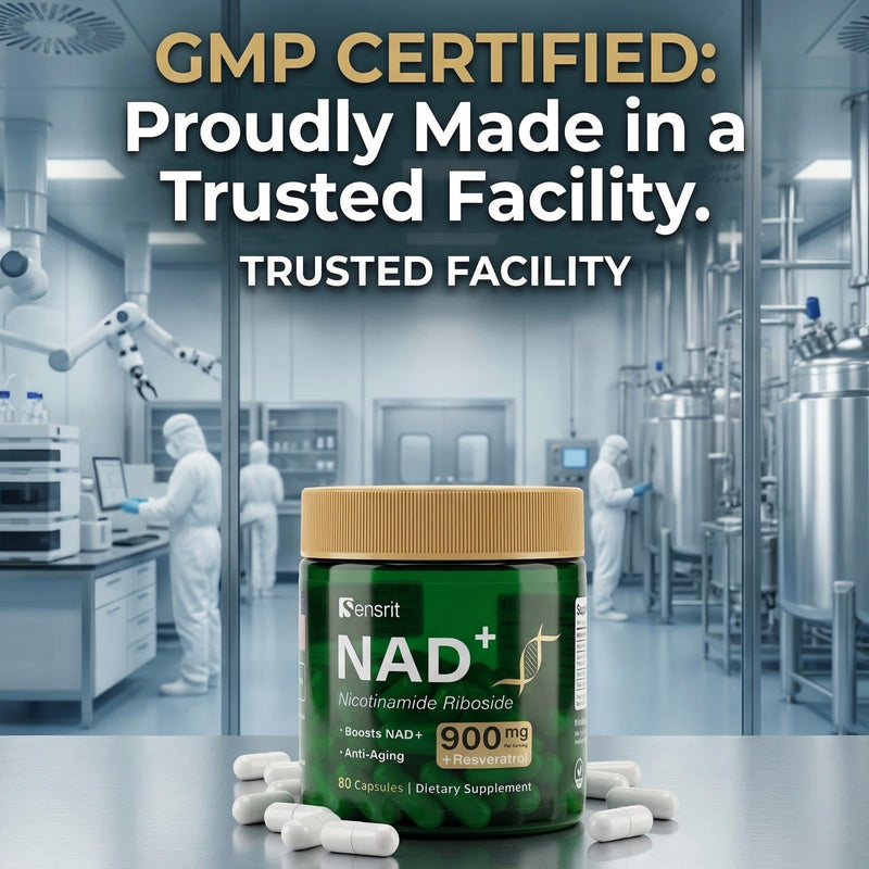 NAD+ Supplement 1800mg with Trans-Resveratrol 400mg - High Potency Nicotinamide & Vitamin B3-120 Capsules for Anti-Aging, Cellular Energy & Heart Health - Non-GMO & Gluten-Free