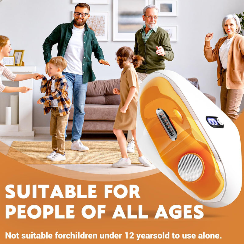 Electric Nail Clipper, 2-in-1 Automatic Nail Trimmer with LED Light, 3 Speeds Electric Toenail Clipper, Electric Nail Clippers for Seniors, Baby, Adults & Kids, Dark Orange