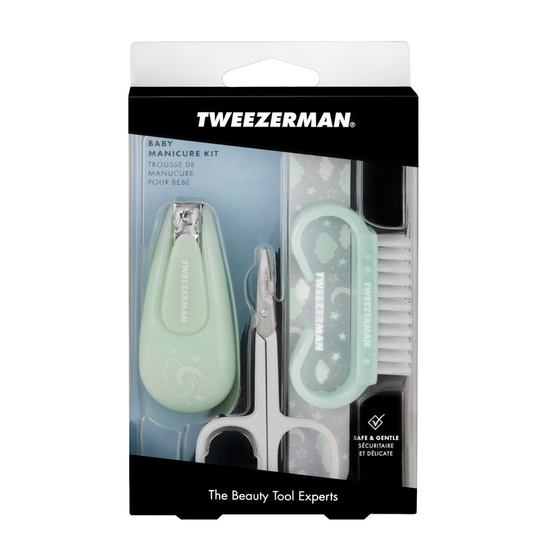 Tweezerman Baby Manicure Kit Includes Nail Clipper, Grooming Brush, Nail Trimming Scissors, and Nail File - BeesActive Australia