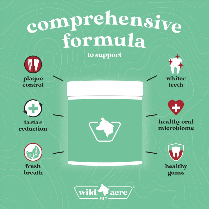 Dental Powder for Dogs - Dog Breath Freshener Dental Powder for Teeth Cleaning Plaque Off, Dental Care for Dogs, Tartar Remover for Teeth - Fresh Breath Probiotics - PawsPlanet Australia