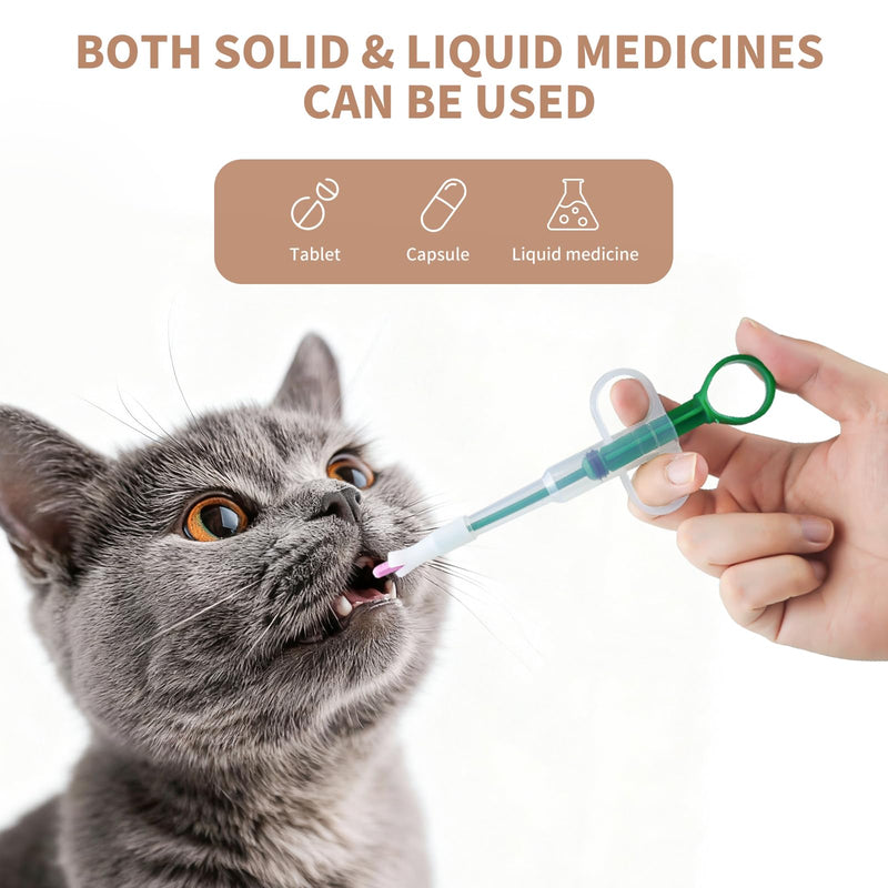 3PC Pet Pill Dispenser for Small Cats Dogs, Cat Tablet Dispenser, Reusable Pill Popper Animal Medicine Feeder for Feeding Accessories