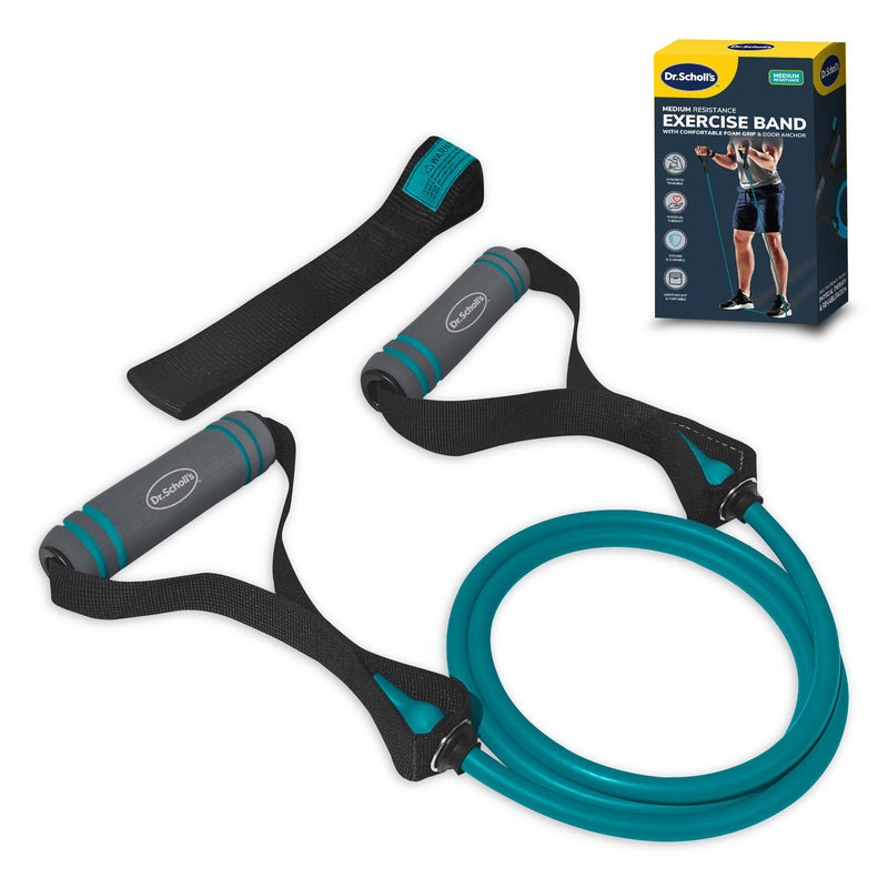 Dr. Scholl's Resistance Band W/Door Anchor (Light Resistance 10lb) - Balance, Stability, Joint Rehabilitation, Muscle Pain, Injuries, Arthritis 15lb - BeesActive Australia