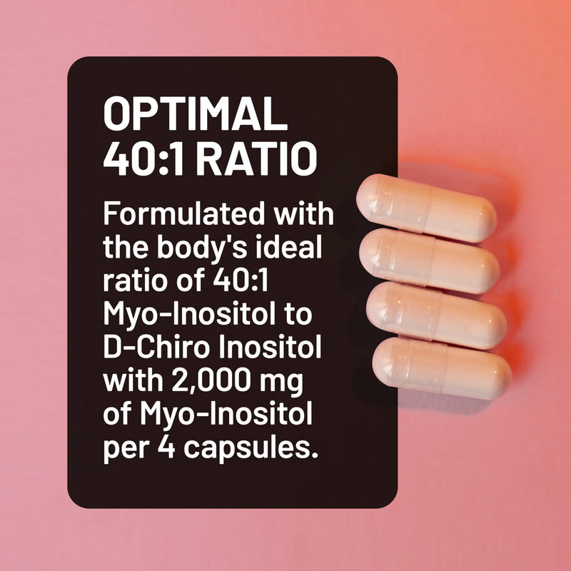 NatureWise Myo-Inositol & D-Chiro Inositol Supplement for Women - Fertility Supplements for Women - Ideal 40:1 Ratio - Myo Inositol 2000mg - Non-GMO, Vegan, USA Manufactured - [30-Day Supply] - BeesActive Australia