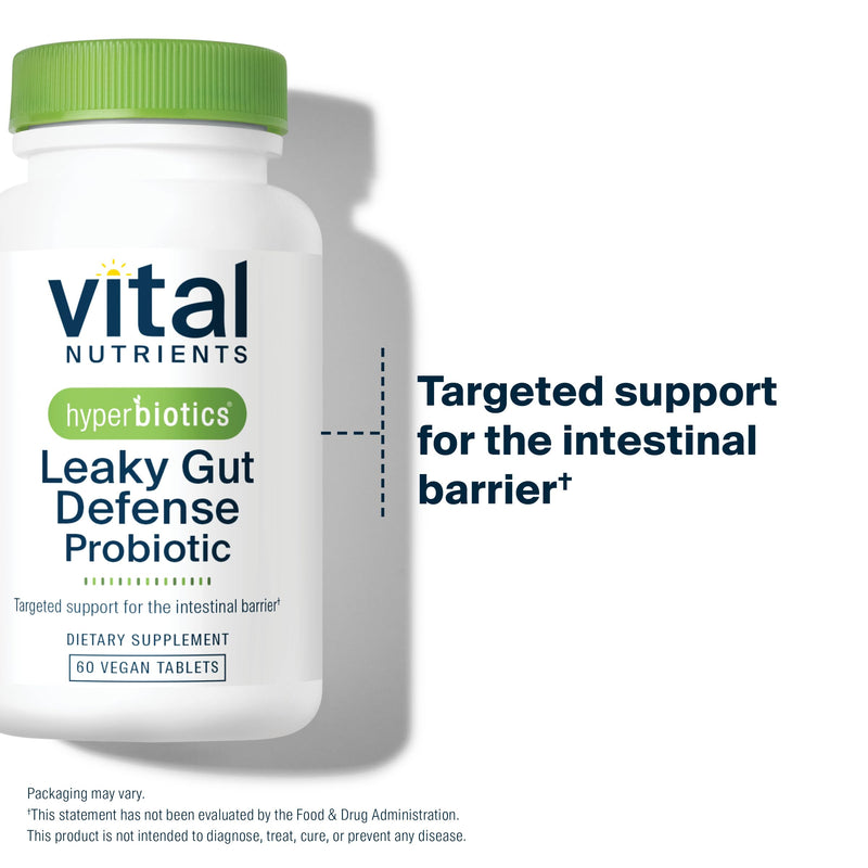Hyperbiotics Vital Nutrients Leaky Gut Repair Supplement Probiotic | Science Backed Formula Strengthens Intestinal Barrier and Gut Health | Reduces Digestive Discomfort | 60 Vegan Count