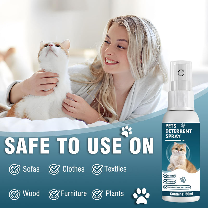 Cat Deterrent Spray,Cat Repellent Spray for Furniture,Bitter Spray for Cats,Pet Behavior Training,Keeps Cats Away,Safe and Non-Toxic, Plant Extracts, 2 - BeesActive Australia