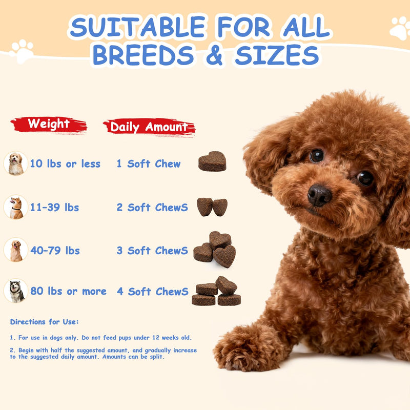 Dog Allergy Chews, Itchy Skin & Paw Licking Support, Probiotics for Dogs, Immune & Gut Health, Seasonal Allergy Formula, Skin & Coat Health, Chicken Flavor Soft Chews, 200 Ct, BlueChampagne