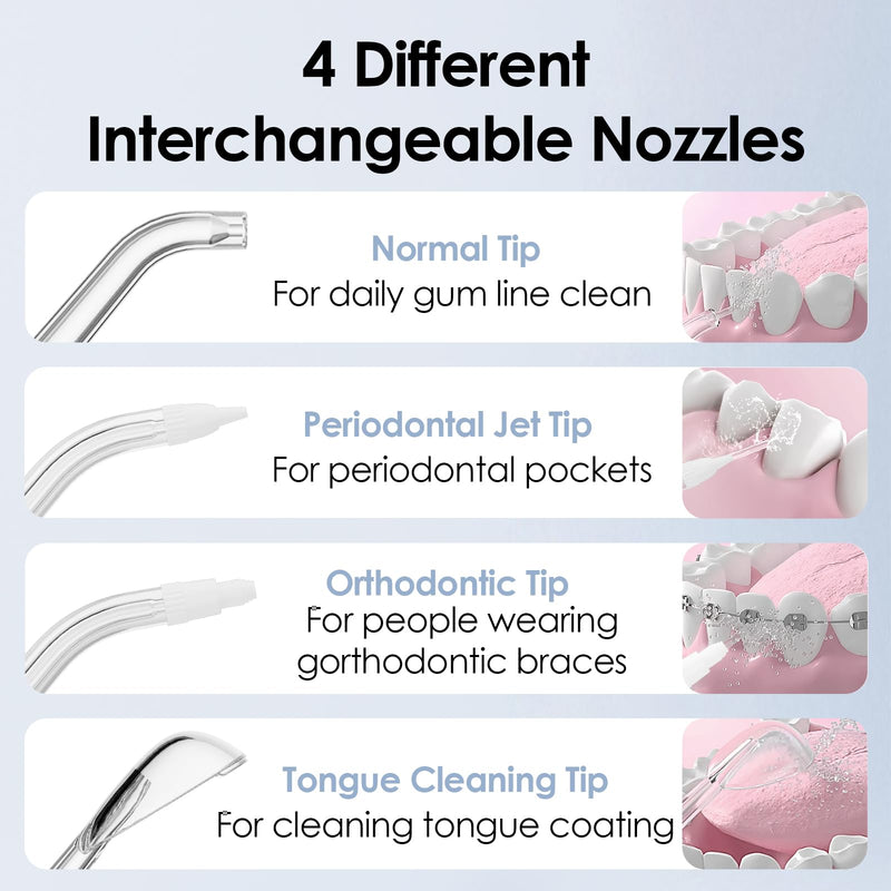 Portable Eco-Friendly Water Flosser 225ML Long-Lasting Endurance Travel Oral Irrigator for Gum Care/Implants/Braces (Green) Green