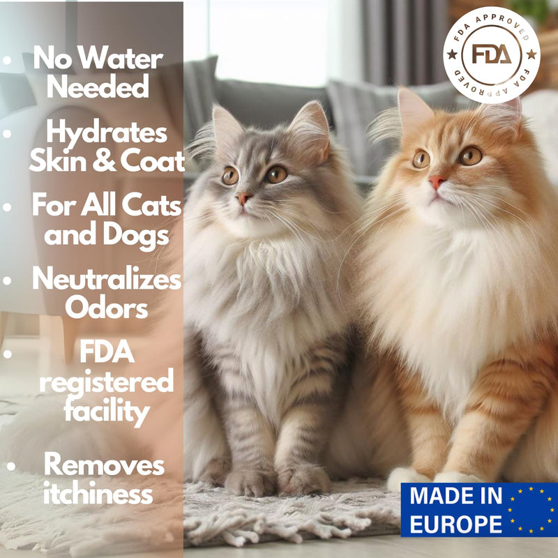 Cat Dry Shampoo Powder with Lavender and Rosemary for Cats 5.29 fl. oz| Grooming for Cat | Kitten Sensitive Skin | Cleansing and Moisturizing Perfume and Talc Free (1) 1 - BeesActive Australia